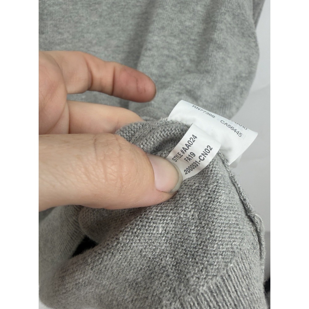J.Crew Factory Half Zip Pullover Men Medium Heather Gray Sweater Casual Classic - Picture 6 of 8